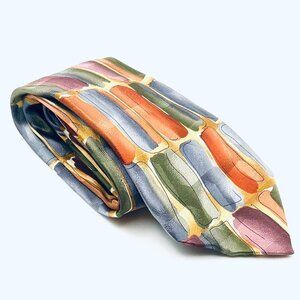 J. GARCIA Wired Crossroads Collection 35 Men's 100% Silk Abstract Neck Tie